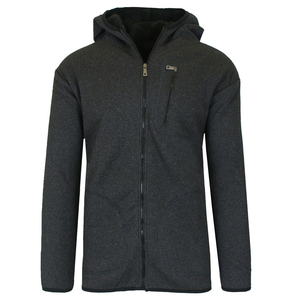 Sudadera con capucha de secado rápido con cremallera completa cómoda para hombre, transpirable, cálida, de lana lisa, logotipo personalizable, tela colorida de invierno XS con tinte liso - Product Image 3