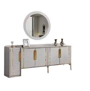 Buffet miroir blanc bois tiroir armoire style meuble buffet commode