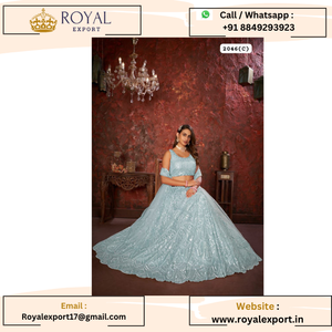 ใหม่ Exclusive Net พร้อมลําดับเธรดปาร์ตี้สวม Lehenga Choli - Product Image 4