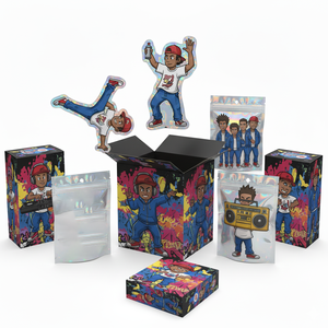 Sac en Mylar holographique comestible de 3,5 g avec fermeture éclair anti-enfants personnalisée, <span class=keywords><strong>pochette</strong></span> debout et boîte de vente au détail étanche à l'humidité - Product Image 2