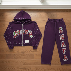 Survêtement pour homme en strass de qualité supérieure, design respirant, sur mesure, vêtements décontractés à manches longues, survêtement pour homme en strass - Product Image 1