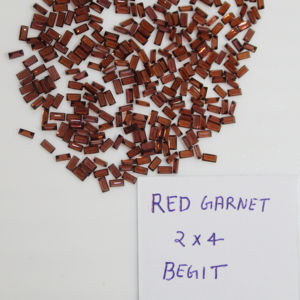 พลอยโกเมนสีแดงธรรมชาติ 4x2 มม. ทรงบาแก็ตต์ คุณภาพดีที่สุด สำหรับทำเครื่องประดับ - Product Image 5