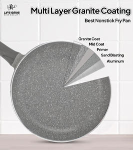 Ensemble de poêles 3 pièces Fond à induction Revêtement en granit - Product Image 4