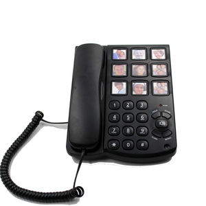 NOUVEAU Téléphone à gros boutons, téléphone filaire à mémoire photo avec <span class=keywords><strong>pendentif</strong></span> bracelet SOS pour ligne fixe pour personnes âgées - Product Image 6