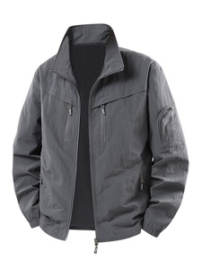 Premium Windbreaker <b>Jacket</b> With <b>Lightweight</b> Feel And Comfortable Design For Travel Hiking Casual Regular Fit Zipper Closure - Product Image 1