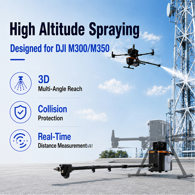 Foxtech AeroClean A2 Advanced Aerial High Pressure Cleaning System for DJI Drones Fully Automated Multi Angle Cleaning