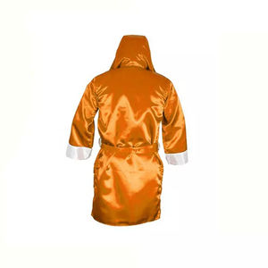 Robe de boxe sur mesure de qualité supérieure pour adulte, en noir et orange, tenue de marche en ring pour homme, robe de boxe par FAZN INDUSTRY - Product Image 5
