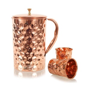 Handcrafted <b>copper</b> <b>jugs</b> and tumblers set designed to enrich daily drinking habits with timeless elegance and wellness benefits - Product Image 5