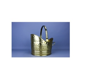 Seau à charbon en laiton à foyer classique avec artisanat authentique et finition historique pour un style de maison saisonnier élégant - Product Image 3