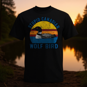 T-shirt con citazione divertente sul cigno canadese, il simpatico lupo canadese - Product Image 3