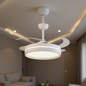 Ventilateur de plafond LED ESKAY avec pales rétractables couleur blanc - Product Image 3