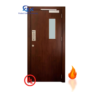 Commercial Hotel Hospital Exterior Fire <strong>Door</strong> Wooden Solid Fire <strong>Door</strong> - Product Image 2