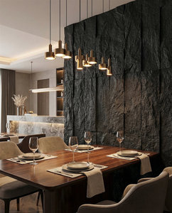 Panneau de revêtement mural en pierre souple à texture rocheuse naturelle, feuille de pierre décorative flexible pour l'architecture intérieure commerciale - Product Image 1