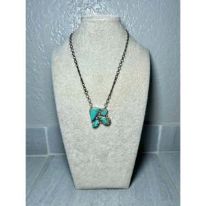 Ella Peters # Collier géométrique en turquoise et argent sterling pour occasions spéciales - Product Image 4