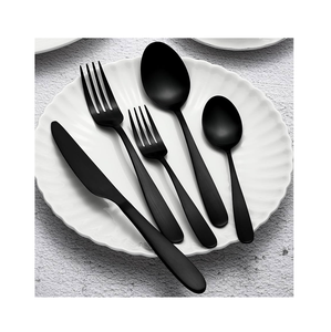 Cuillère à Dessert en acier miroir de haute qualité 30 pièces quantités en vrac noir mat poli cuillère à Dessert d'excellente qualité - Product Image 5