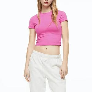 เสื้อครอปท็อปผู้หญิงสไตล์วินเทจสำหรับฤดูร้อน ผลิตจากวัสดุรักษ์โลก ยืดหยุ่นสูง ระบายอากาศได้ดี แฟชั่นทันสมัย แพ็คขายส่งสำหรับใส่ออกกำลังกาย - Product Image 3