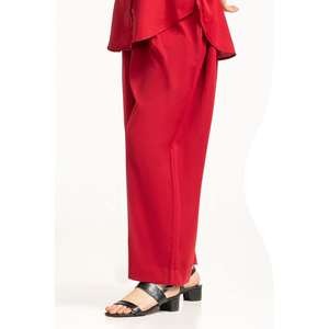 Pantalon large en crêpe anti-plis pour femme WM-COD-WS24-207B – Taille basse – Couleurs foncées – Tailles disponibles XS S M XL 3XL - Product Image 3