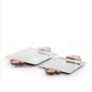 Ensemble de trois plats de service fabriqués à la main fête de mariage décoration de table restauration plateau de service de qualité Standard - Product Image 6