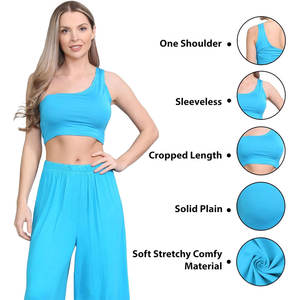 Soutien-gorge pour femmes transpirant et respirant Brassier sans couture une épaule culture soutien-gorge de sport contraste Style coton mode soutien-gorge - Product Image 1