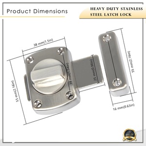 Loquet de sécurité en laiton de qualité supérieure, 2 pouces, pour porte, tour de verrouillage, pour une fermeture sécurisée, au meilleur prix de gros - Product Image 4