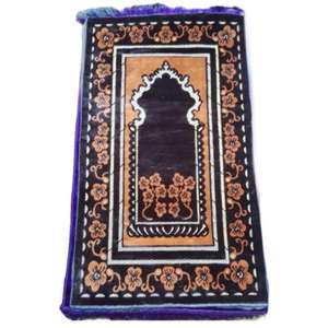 Designs imprimés Tapis de prière islamiques de la plus haute qualité tapis de prière confortables musallah prix de gros tapis de prière portables - Product Image 3