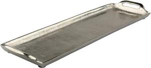 ถาดเสิร์ฟของโรงแรมชุด2ชิ้นงานตกแต่งงานฝีมือสุดปราดเปรื่องทำจากอะลูมิเนียมหล่อเงิน21.75และแผ่นรองขนาด18.5นิ้ว - Product Image 2