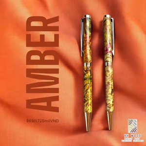 Fabriqué de manière experte au Vietnam Premium Quality Burl Wood 0.7mm Stylos à bille Largeur d'écriture pour les amateurs de café en gros - Product Image 2