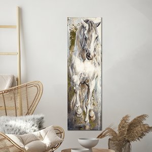 White Horse Canvas Print: Elegant Animal Art Wall Decor,WRAPPED CANVAS - Product Image 1