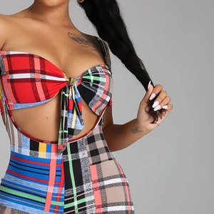Mono de 2 piezas para mujer de ajuste cómodo con diseño OEM personalizado de gran oferta, mono de mujer de talla adulta de Material elástico - Product Image 5