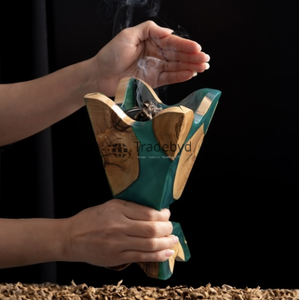 Tradebyd-Quemador de incienso clásico de madera con diseño atemporal para mejorar la fragancia del hogar y la atmósfera espiritual - Product Image 1