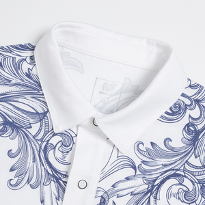 Insidemen 100% coton imprimé Smart décontracté à manches courtes pour chemise IPS093AZ vente en gros prix chaud vente - Product Image 2