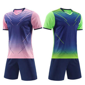 Uniforme de fútbol OEM Ropa deportiva profesional Traje de fútbol Sublimación personalizada Azul Último diseño Conjunto de camisetas de fútbol - Product Image 2