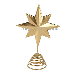 Meilleure vente Home Decor Christmas Tree Topper blanc Sublimation Gold Iron Wire Snowflake Gem Tree Topper Christmas Decoration - Product Image 5
