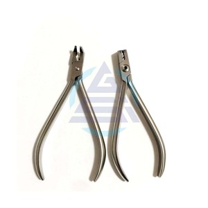 Juego de alicates dentales de ortodoncia TC, alicates de ligadura de cortador de extremo distal plano Manual para alambres de arco, instrumentos quirúrgicos - Product Image 1