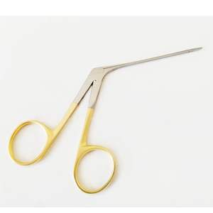 Pinzas Micro Alligator Manuales de 3.5 Pulgadas, Rectas, con Mango Dorado, Mandíbulas Dentadas de 1.45 mm, Acero Inoxidable, Instrumentos Quirúrgicos para Cirugía Sinusal y ORL - Product Image 2