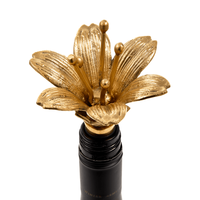 Bouchon de bouteille de vin en forme de fleur en fer, fait main, durable, moderne, avec options personnalisables, poignée en acier inoxydable, décoration d'intérieur, cadeau