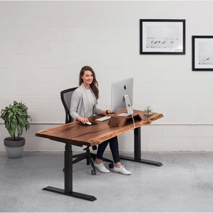 SMARTDESK PRO WOOD a Adjustable <b>Computer</b> <b>Desk</b> with Durable Features for Home Office and Living Room Use - Product Image 4