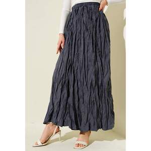 Falda Plisada con Efecto Arrugado, Color Humo, Patrón Regular, Muy Colorida - Product Image 2