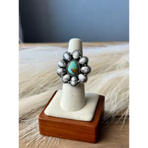 Southwest Handmade Multi Stone Sterling Silver Cluster Ring Adjustable Bezel <b>Set</b> - Product Image 1
