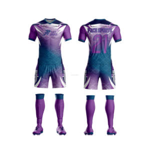 Conjuntos de camisetas de fútbol de poliéster 100% personalizados al por mayor ropa de fútbol transpirable y de secado rápido - Product Image 2