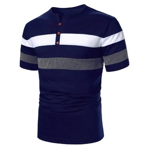 Calidad Premium Color personalizado último diseño bordado impreso verano desgaste manga corta 100% algodón Casual hombres camisetas - Product Image 2