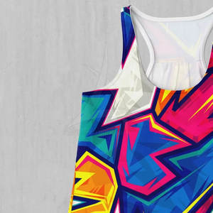 Débardeur de course pour femme, respirant, décontracté, impression par sublimation personnalisée, 100% coton, taille personnalisée - Product Image 5