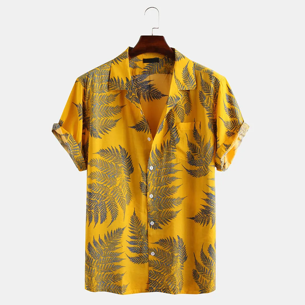 Benutzer definierte Digitaldruck Casual Button Down Shirts Kurzarm Shirt Druck Beach Wear Shirts für Männer