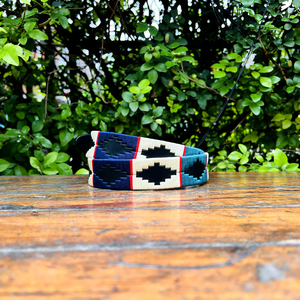 Ceinture de polo en cuir de buffle aquatique Gaucho Equestrian, fil recyclé, durable, boucle carrée en alliage de zinc solide, largeur 35 mm, personnalisable - Product Image 2