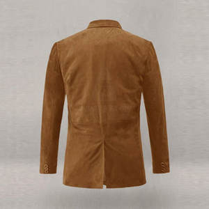 Manteau léger en daim et laine pour homme, rembourré de duvet, écologique, pour un style décontracté et un usage quotidien - Product Image 5