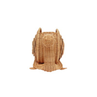 Panier Mulya en rotin tressé à la main, moderne, mignon, marron naturel, en forme d'escargot, porte-revues, écologique, multifonctionnel