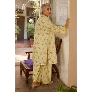 เสื้อเชิ้ตลินินพิมพ์ลายดอกไม้ 1 ตัว รุ่น SL-62022 ตกแต่งด้วยกระดุม - Product Image 2