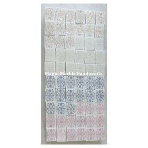 Blue Mother Of Pearl Sea Shell Design <b>Top</b> Product Handmade White Marble Inlay Box MOP Design <b>Top</b> Product For Jewelry Gifts Item - Product Image 5
