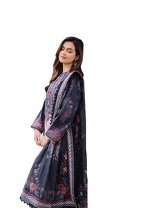 Salwar Kameez pour femmes, design élégant de plage, multi-tons, longueur au sol, évacuation rapide de l'humidité, viscose, sans plis - Product Image 2