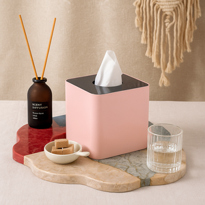 Caja de pañuelos de laca de Vietnam personalizada con acabado de alto brillo, servilletero de madera hecho a mano para sala de estar y regalo - Product Image 2